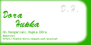 dora hupka business card