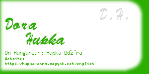 dora hupka business card